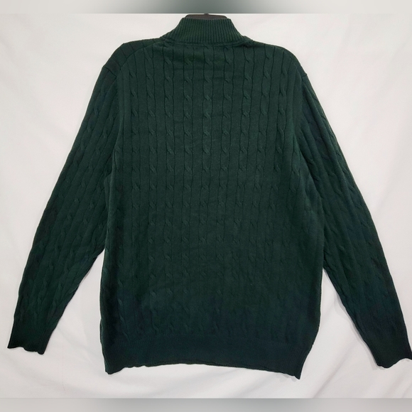 Club Room Men's Cable-Knit Quarter Zip Pullover Sweater - Picture 5 of 5